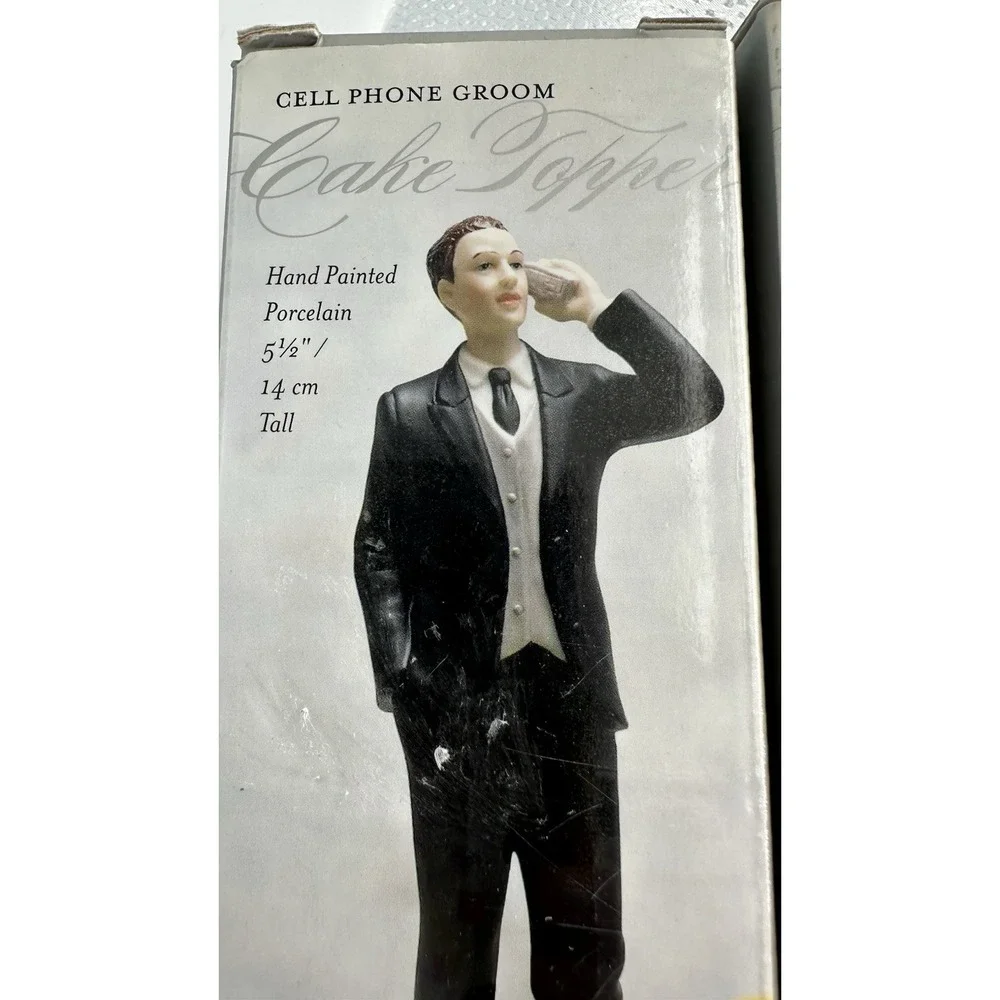New In Boxes Cell Phone Bride & Cell Phone Groom cake topper Weddingstar